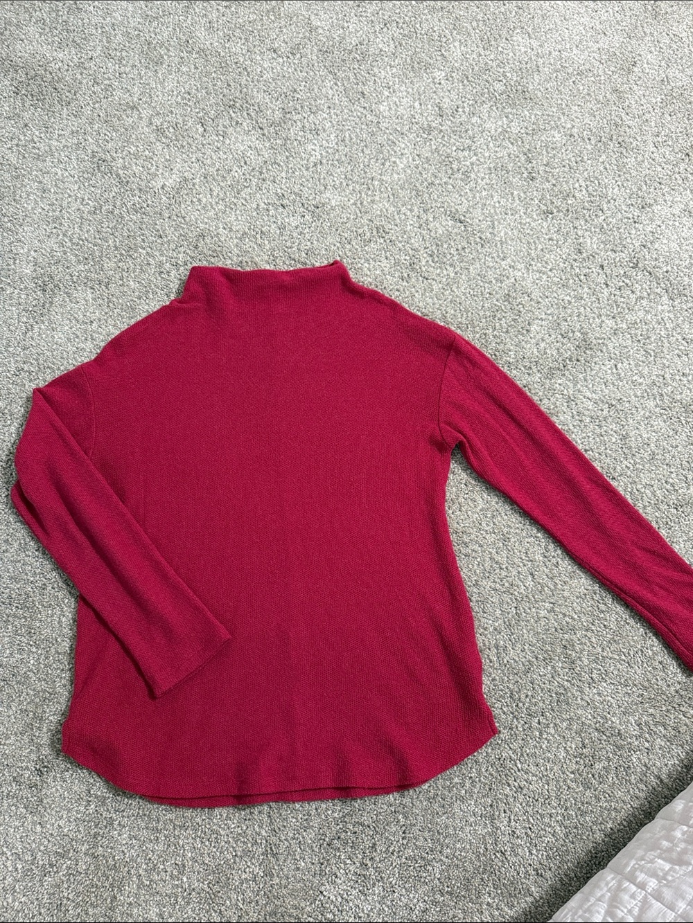 Women’s Long Sleeve Mock Neck Raspberry Sweater